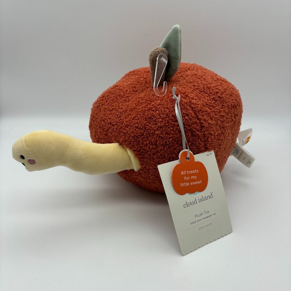 Cloud Island Baby Fall Apple with a Worm Stuffed Animal Plush Toy NWT